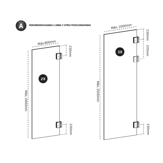 Шарнир JNF IN.05.306 Wall-Glass с тормозом Black