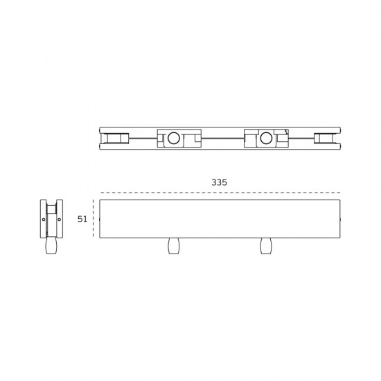 Top Bracket with Pivot Axle or Brake JNF IN.81.112 Stainless steel