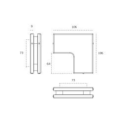 Triple holder JNF IN.81.125 Stainless steel