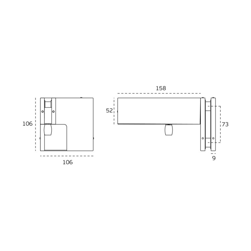 Corner bracket with pivot axis JNF IN.81.127 Stainless steel