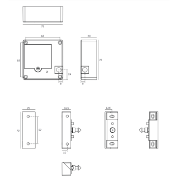 Upholstery Smart Lock JNF IN.28.120 Black
