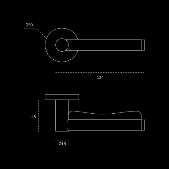 Door handles JNF SR.00.002.N Leather