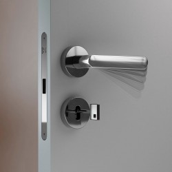 Magnetic BB lock with soft closing handle KM 001 A Polished Chrome