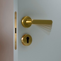 Magnetic PZ lock with soft closing handle KM 002 A Matt Brass