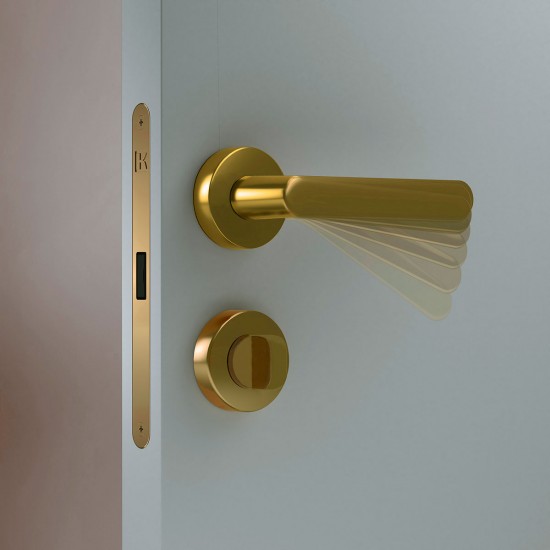 Magnetic lock with soft closing handle KM 003 A Matt Brass