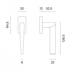 Window handle APRILE ARNICA Q