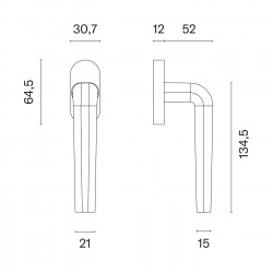 Window handle APRILE INULA R