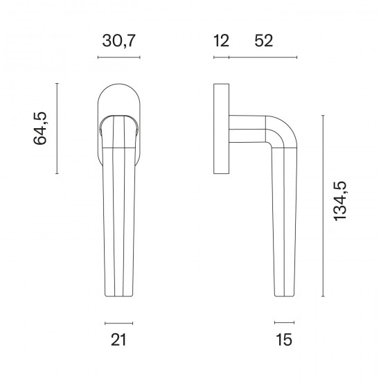 Window handle APRILE INULA R