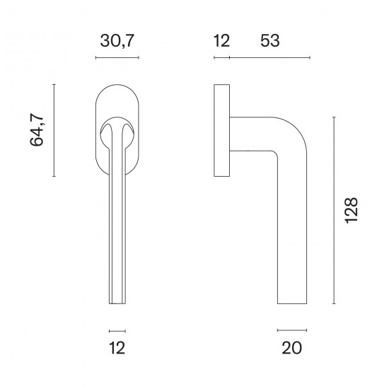 Window handle APRILE Oleandro R