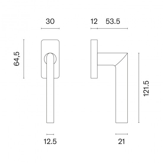 Window handle APRILE PRIMULA Q