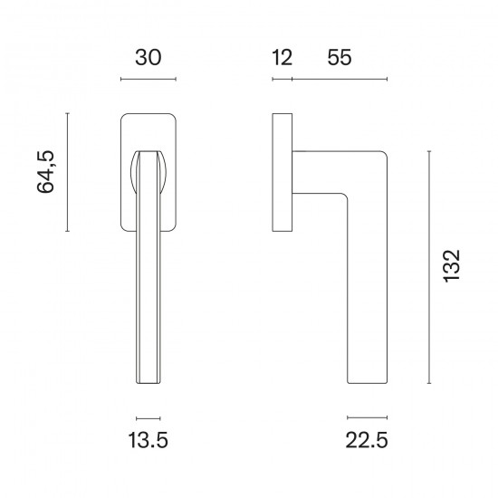 Window handle APRILE PYROLA Q