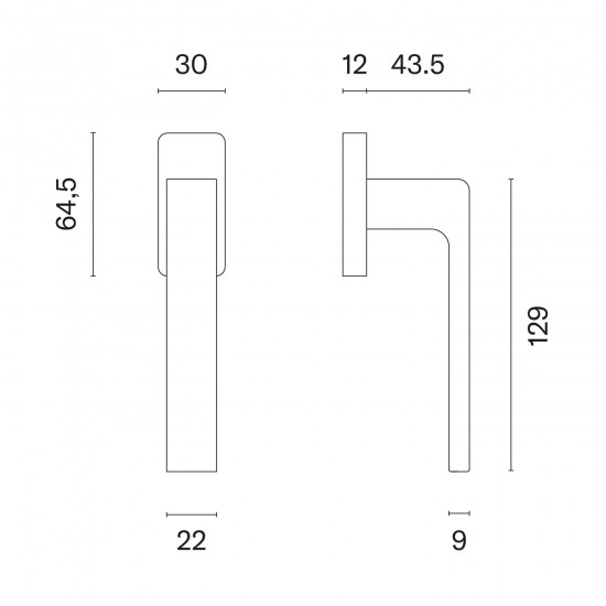 Window handle APRILE SULLA Q