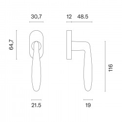 Window handle APRILE VERBENA R