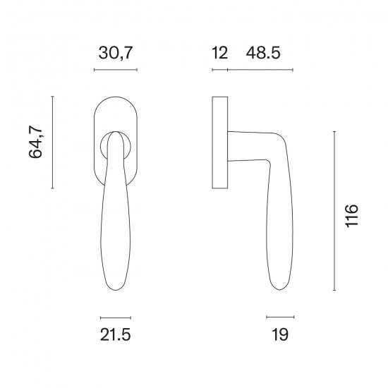 Window handle APRILE VERBENA R