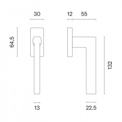 Window handle STILE Eura