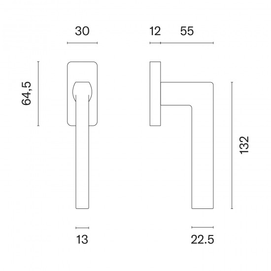 Window handle STILE Eura