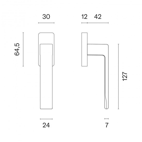 Window handle STILE Hira