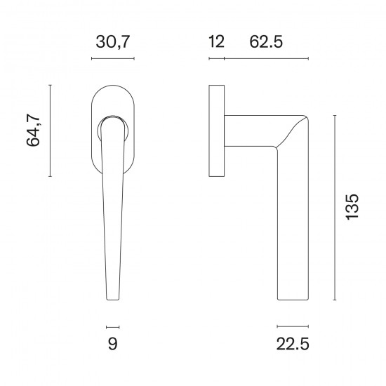 Window handle STILE Salta