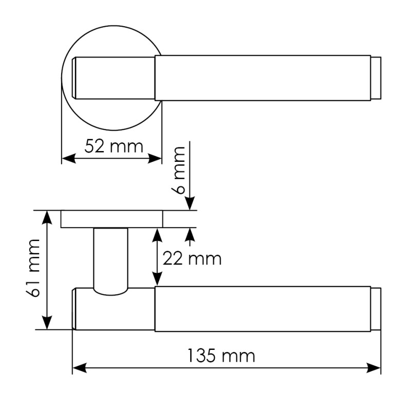 Ручка MORELLI AZRIELI MH-57-R6T Black