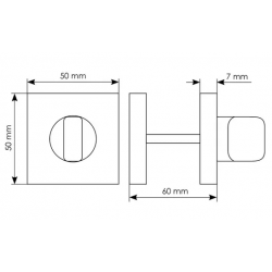 WC knob MORELLI LUX-WC-S5 Antracite