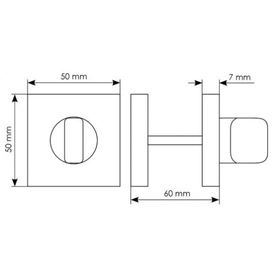 WC knob MORELLI LUX-WC-S5 Antracite