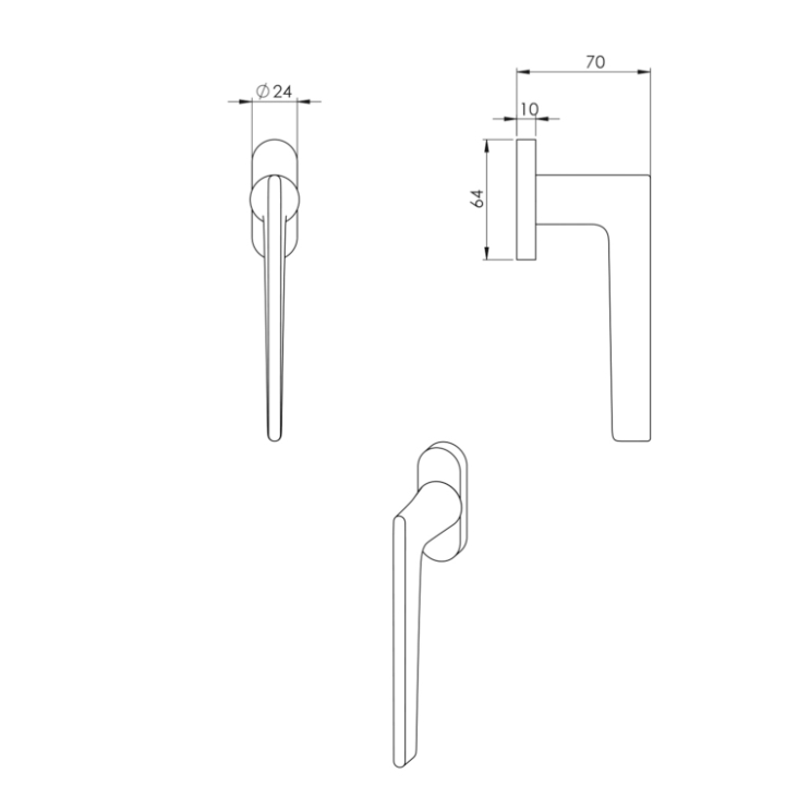 Window Handle NUDA Pepe Black