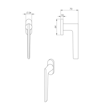 Window Handle LIEVE Black