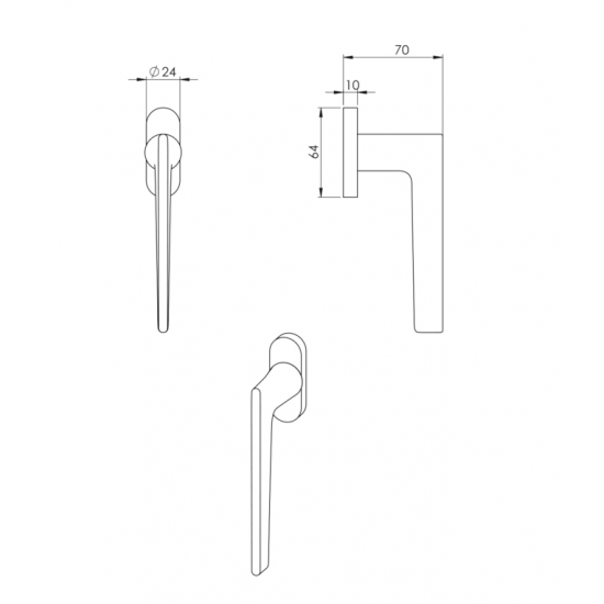 Window Handle LIEVE White