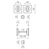 Ручки для раздвижных дверей Olivari Giotto Q Bicolor D128
