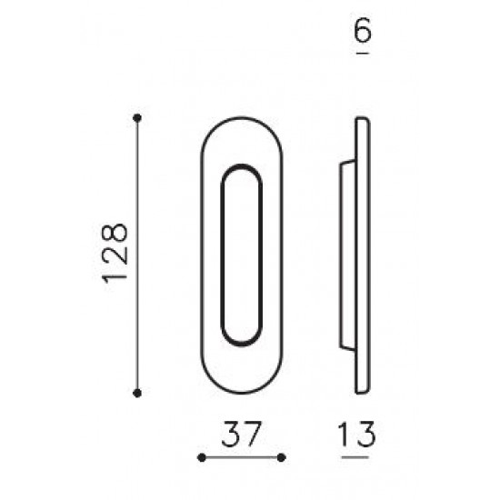 Sliding door handle Olivari Nemi D509