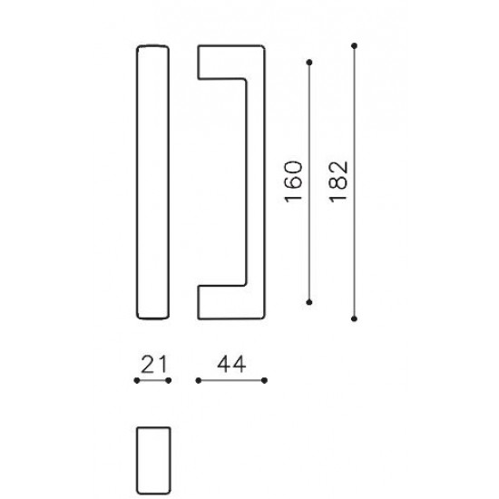 Door pull handle OLIVARI Planet L195R