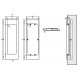 Rectangular sliding door handle APRILE HD 240 BK leather