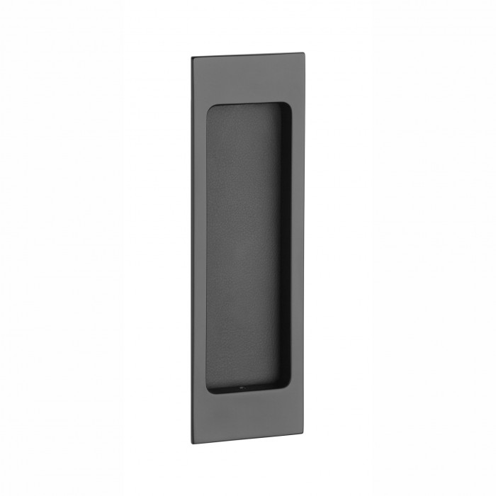 Rectangular sliding door handle APRILE HD 240 BK leather
