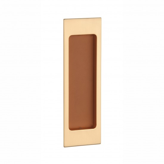 Rectangular sliding door handle APRILE HD 240 BK leather