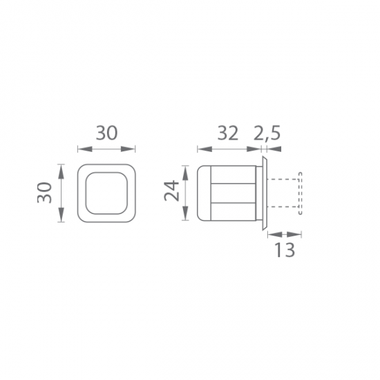 Sliding door handles PUSH HR satin nickel