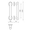Door pull handle OLIVARI Boma L501
