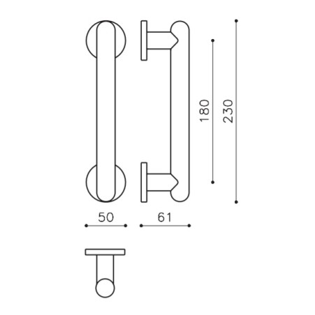 Door pull handle OLIVARI Boma L501