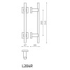Дверная ручка скоба OLIVARI Bios L204R
