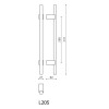 Дверная ручка скоба OLIVARI Bios L205