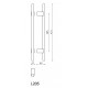 Door pull handle OLIVARI Bios L205