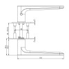 Door Handle with Integrated Lock GRIFFWERK LUCIA PROF AVUS PIATTA
