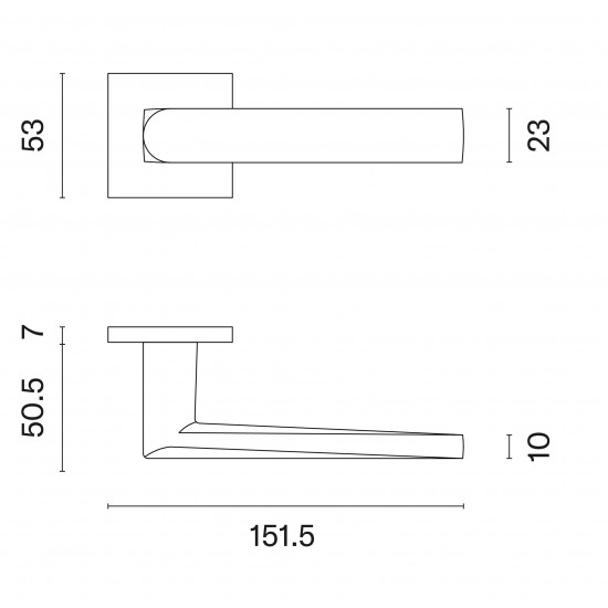 Door handles STILE Adana Q7S Matt Nickel