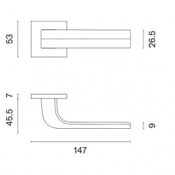 Door handles STILE Jena Q7S Black