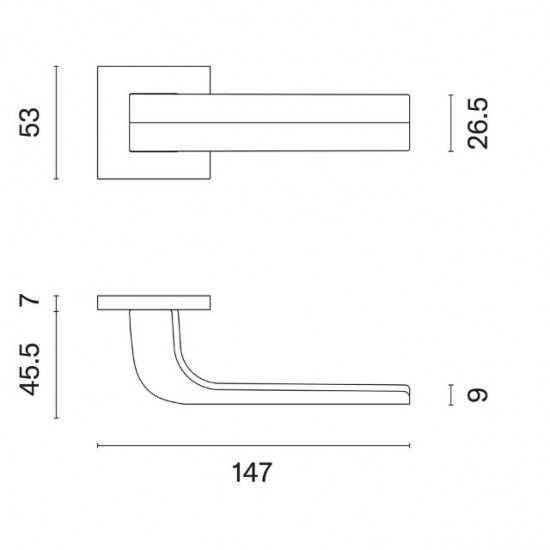 Door handles STILE Jena Q7S Black