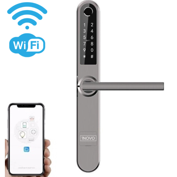 Smart door handle iNOVO IP55 for cylinder 72/92 mm SV31BW-C72/92 Silver