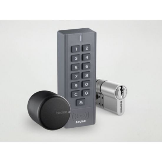 TEDEE PRO vied lock set (with PIN code keypad) Bluetooth and Wi-Fi with remote control (black)