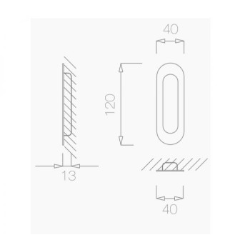 Bīdāmo durvju rokturis TUPAI 1695 Stainless Steel