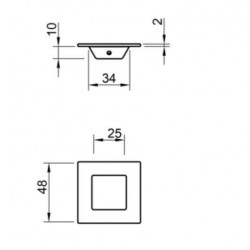 Bīdāmo durvju sistēmas rokturis TUPAI 2187 16 Stainless Steel