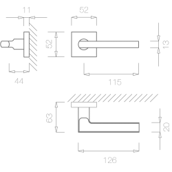 Door handles TUPAI 2253 Q