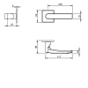 Дверные ручки TUPAI 2254 5SQ Matt Nickel